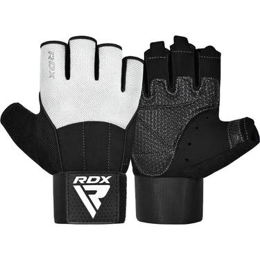 RDX W3 Gym Weight Lifting Gloves V3#color_white