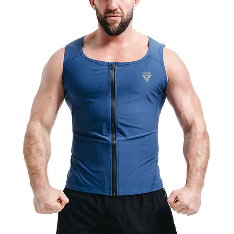 Men's Waist Trainer Sauna Vest Suit Weight Loss Sweat Workout Com