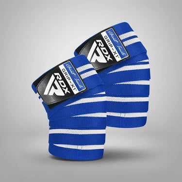 RDX K4 Plus Weightlifting Knee Wraps#color_blue