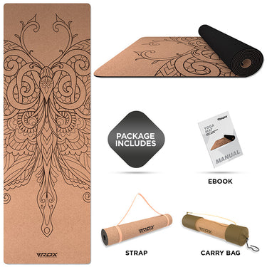 RDX D5 4-in-1 6mm Cork Yoga Mat