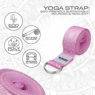 RDX F13 Sangle De Yoga Antidérapante En Coton Avec Boucle En D En Acier Inoxydable