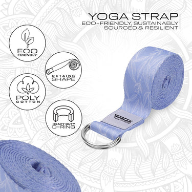 RDX F17 Sangle De Yoga Antidérapante En Coton Avec Boucle En D En Acier Inoxydable
