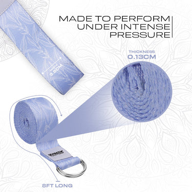 RDX F17 Sangle De Yoga Antidérapante En Coton Avec Boucle En D En Acier Inoxydable