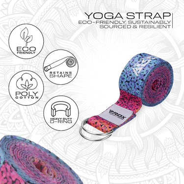 RDX F20 Sangle De Yoga Antidérapante En Coton Avec Boucle En D En Acier Inoxydable