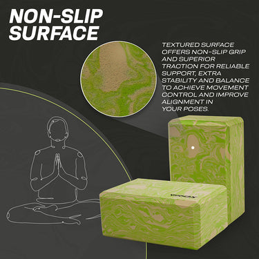 RDX GN Brique de yoga antidérapante en mousse EVA