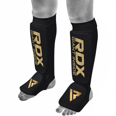 RDX SI MMA Gel Padded Lightweight Shin Instep Guard OEKO-TEX® Standard 100 certified#color_black