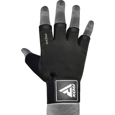 RDX T2 Weightlifting Half Finger Gym Gloves#color_black