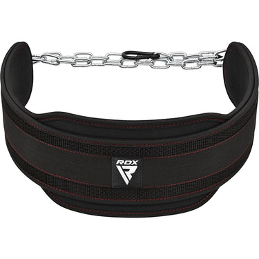 RDX T7 Elite Weight Training Dipping Belt With Chain#color_black