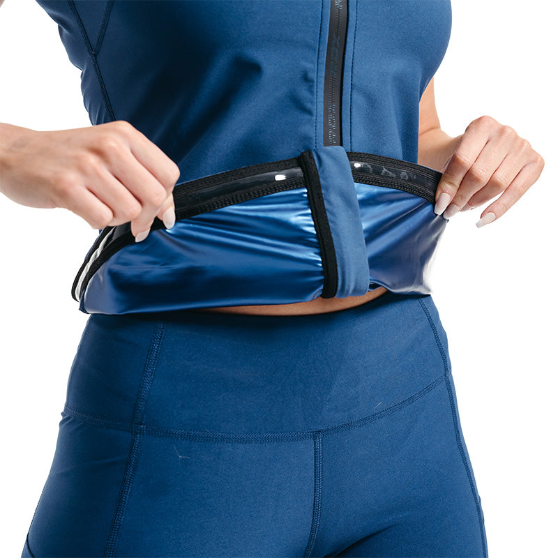 RDX W2 Women Sweat Vest With Zipper REACH OEKO TEX 100 Certified#color_blue