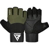 RDX W3 Gym Weight Lifting Gloves V3#color_army-green