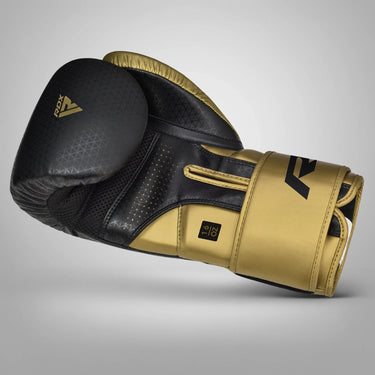 RDX L2 Mark Pro Sparring Boxing Gloves Hook and loop Black / Golden#color_golden