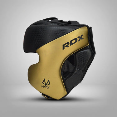 RDX L1 Mark Pro Cheek Boxing Training Head Guard#color_golden