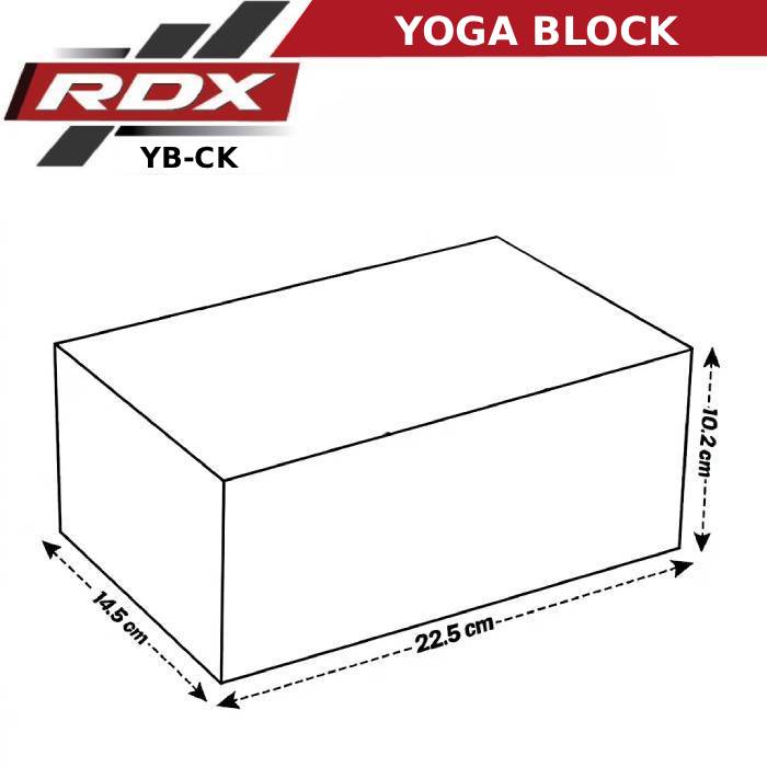 RDX D1 Cork Yoga Block Non-Slip Brick Size Chart