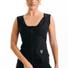 RDX W2 Women Sweat Vest With Zipper REACH OEKO TEX 100 Certified#color_black