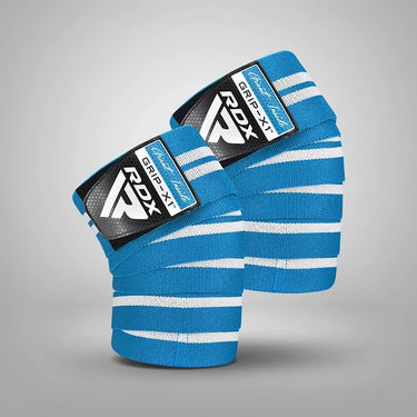 RDX K4 Plus Weightlifting Knee Wraps#color_sky-blue