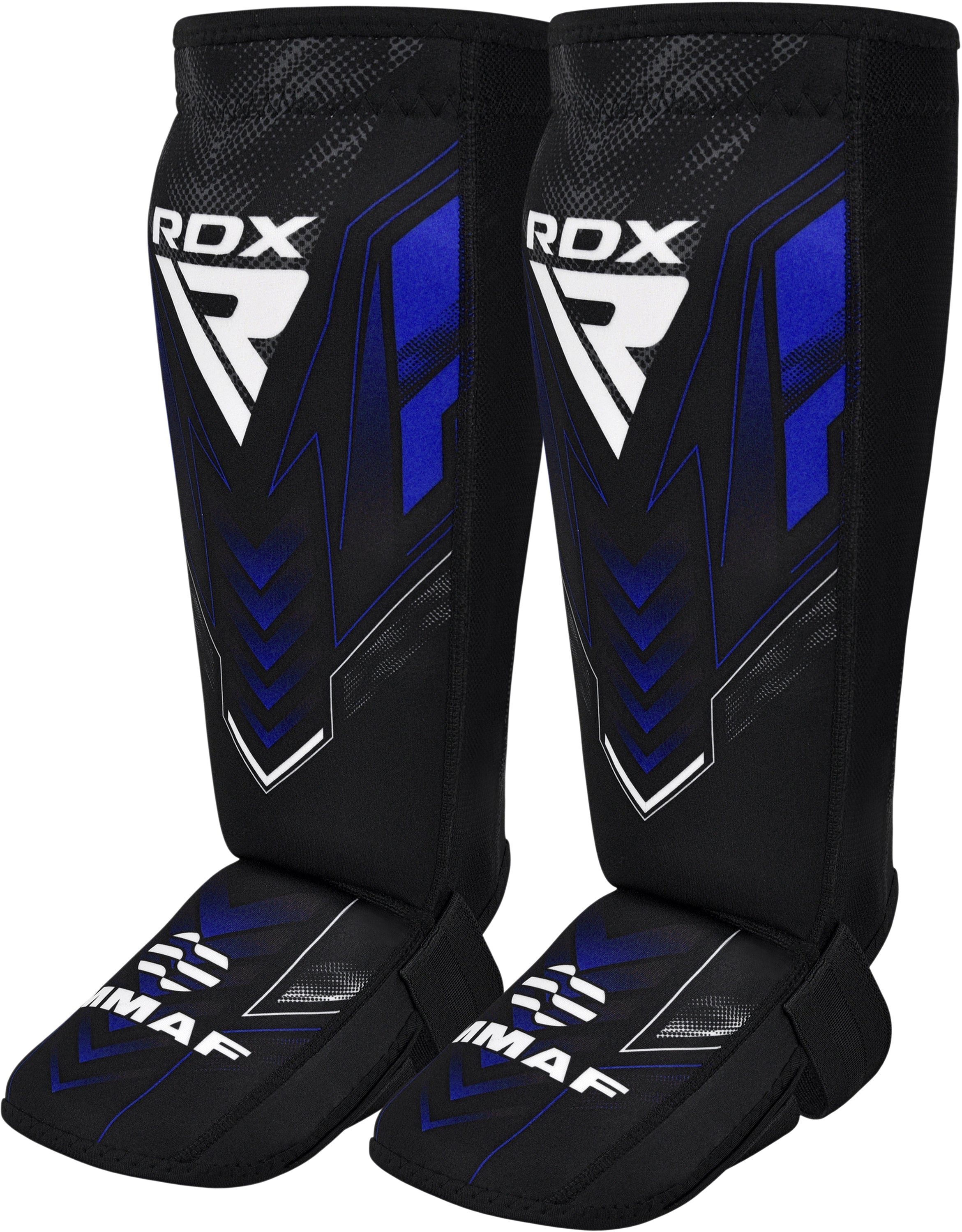 IMMAF Approved Neoprene Shin Instep Guards Blue RDX Sports RDX