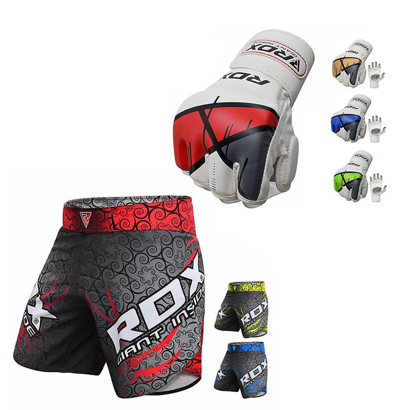 RDX T7 MMA Grappling Gloves & MMA Shorts