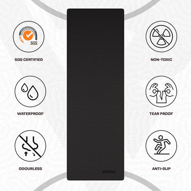RDX DC 6mm 4-in-1 TPE Yoga Mat Set