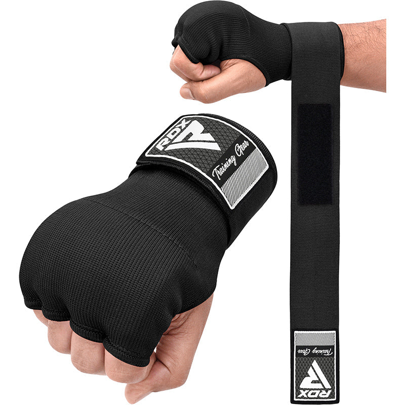 RDX IS Gel Padded Inner Gloves Hook & Loop Wrist Strap for Knuckle Protection OEKO-TEX® Standard 100 certified#color_black