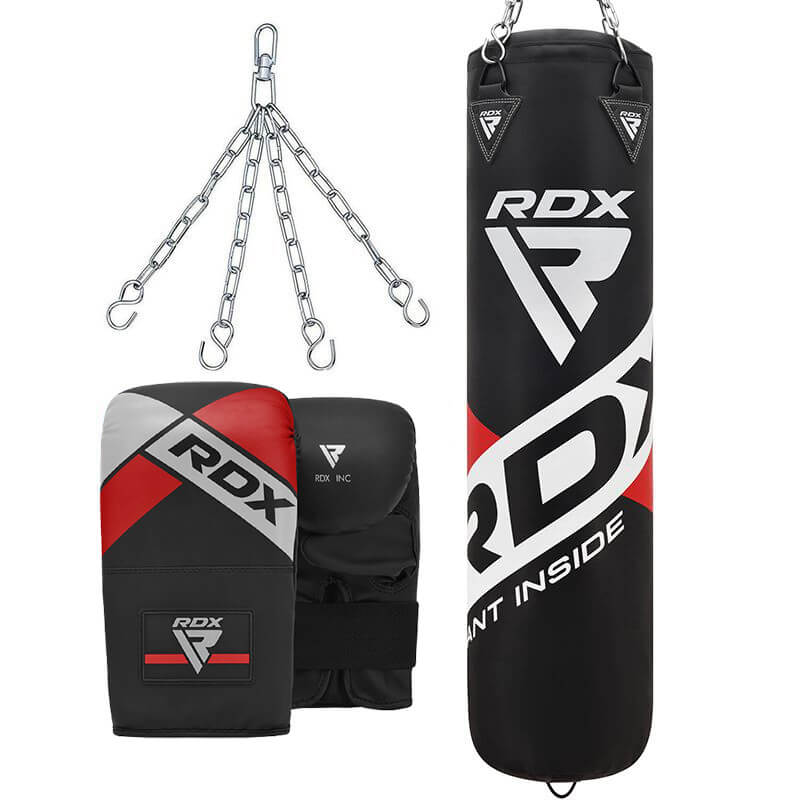 RDX F10B Training Punch Bag with Bag Mitts-Unfilled-4 ft