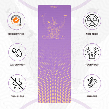 RDX D2 6mm 4-in-1 TPE Yoga Mat Set