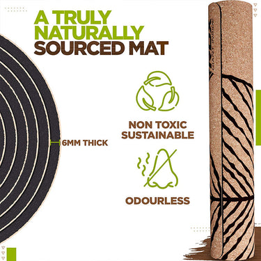 RDX D3 4-in-1 6mm Cork Yoga Mat