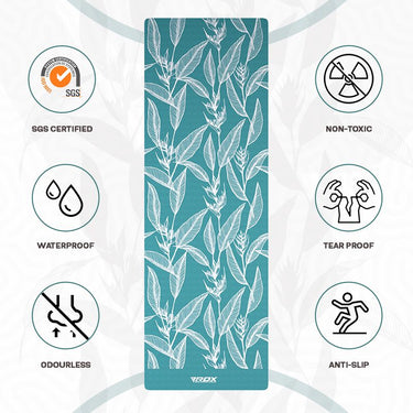 RDX D4 6mm 4-in-1 TPE Yoga Mat Set