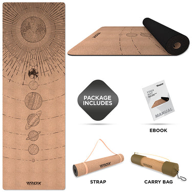 RDX D4 4-in-1 Tapis De Yoga En Liège 6 Mm