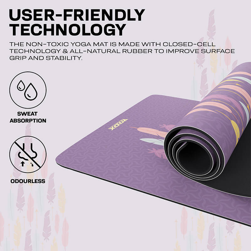 RDX D6 6mm 4-in-1 PU Rubber Yoga Mat Set