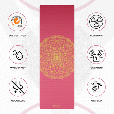 RDX D7 6mm 4-in-1 TPE Yoga Mat Set