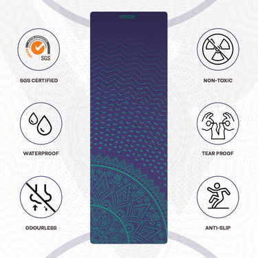 RDX D8 6mm 4-in-1 TPE Yoga Mat Set