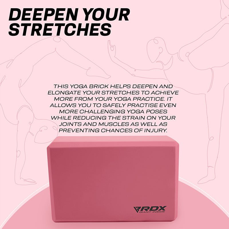 RDX YB EVA Foam Yoga Block Non-Slip Brick#color_pink