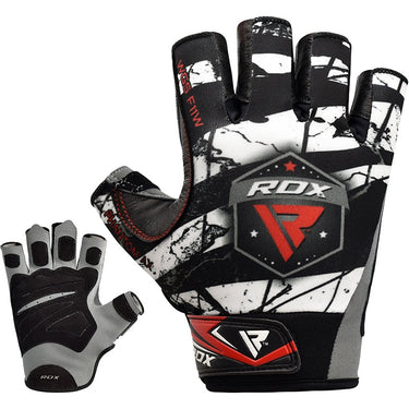 RDX F11 Camouflage Gym Workout Gloves#color_white