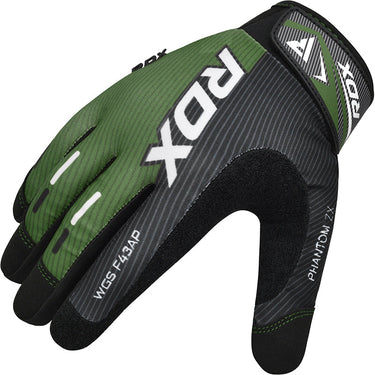 RDX F43 Full Finger Touch Screen Gym Workout Gloves#color_green