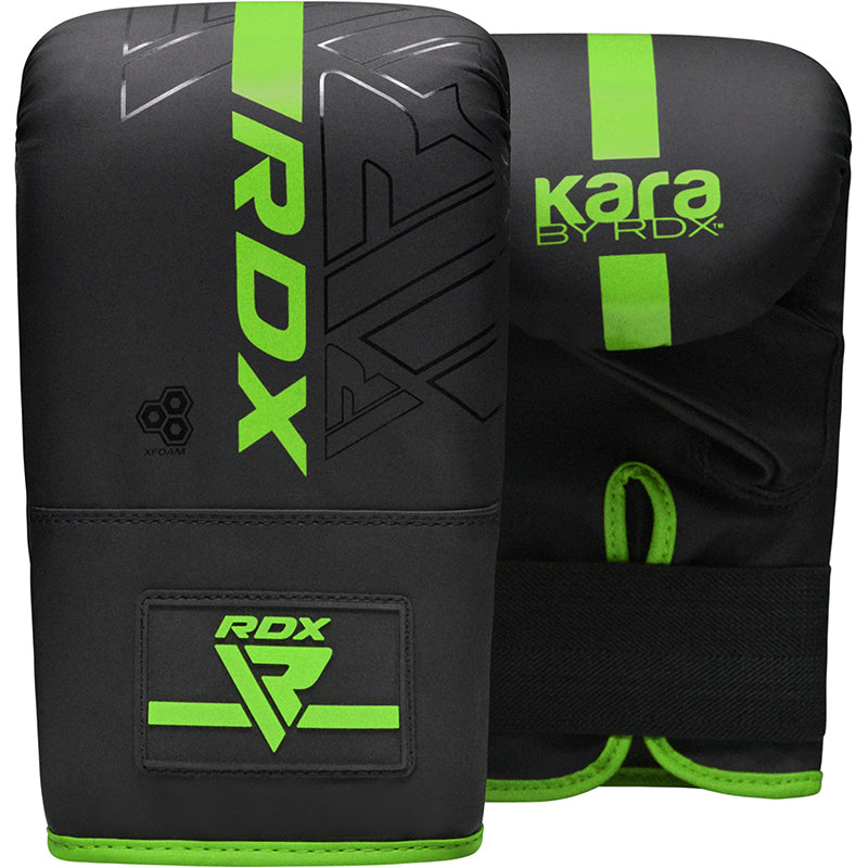 RDX F6 KARA Bag Gloves 4oz Black#color_green