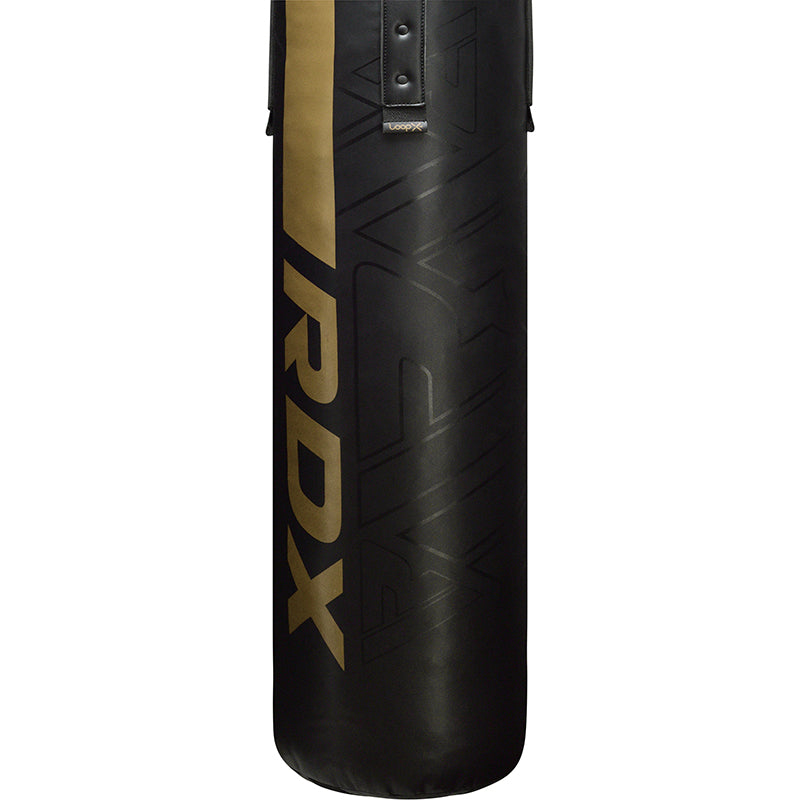 RDX F6 KARA 17pc 4ft/5ft Punch Bag with Bag Gloves Home Gym Set-Golden-Unfilled-5 ft#color_golden