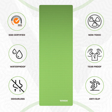 RDX DC 6mm 4-in-1 TPE Yoga Mat Set