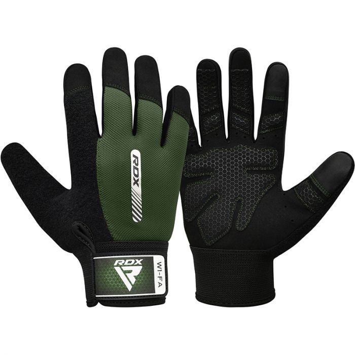 RDX W1 Full Finger Gym Gloves#color_green