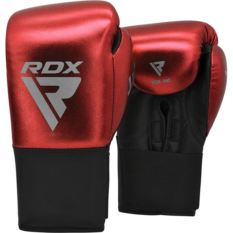 RDX J13 Kids Boxing Gloves 8oz & Focus Mitts Set Red/Silver