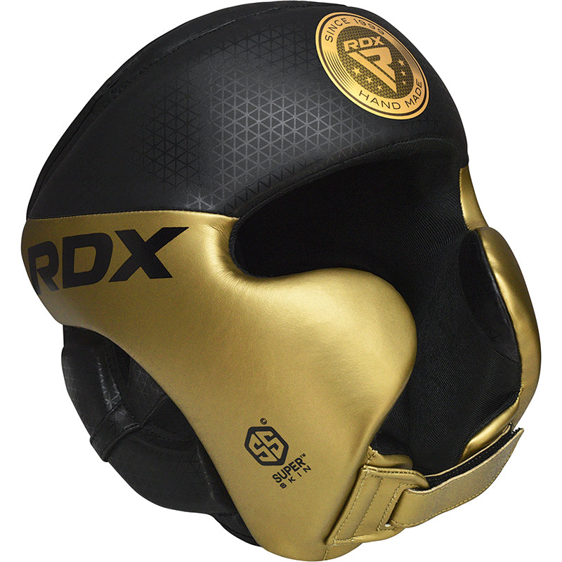 RDX L1 Mark Pro Cheek Boxing Training Head Guard#color_golden