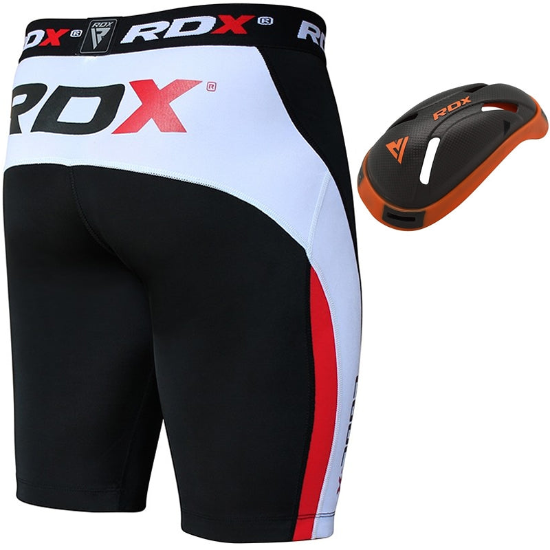 RDX MB Small Compression Shorts with Groin Cup#color_orange
