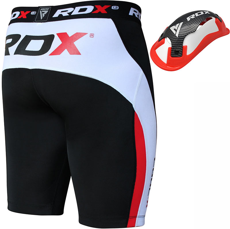 RDX MB Small Compression Shorts with Groin Cup#color_orange#color_red