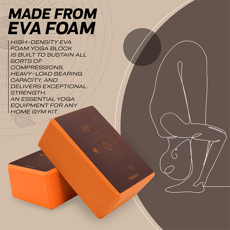 RDX D1 High Density EVA Foam Yoga Blocks Non-Slip Brick