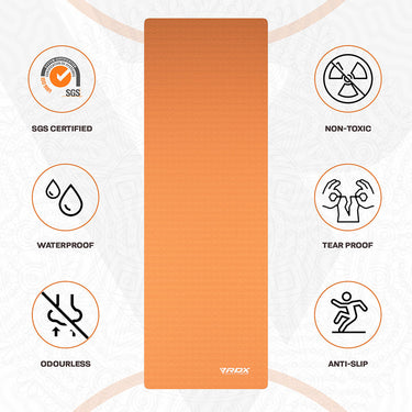 RDX DC 6mm 4-in-1 TPE Yoga Mat Set