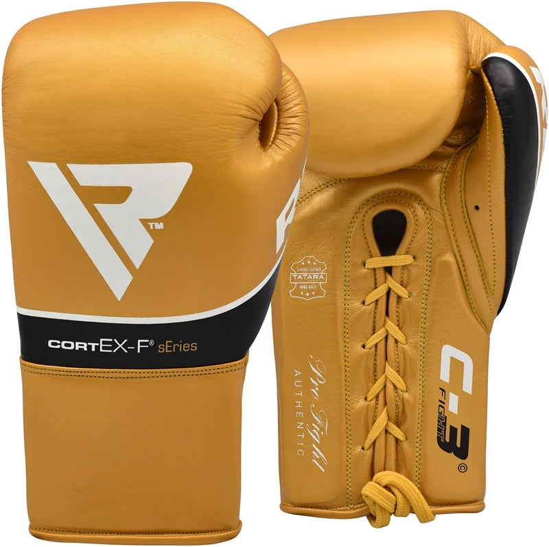 RDX C3 BBBofC Approved Fight Boxing Gloves#color_goldenn