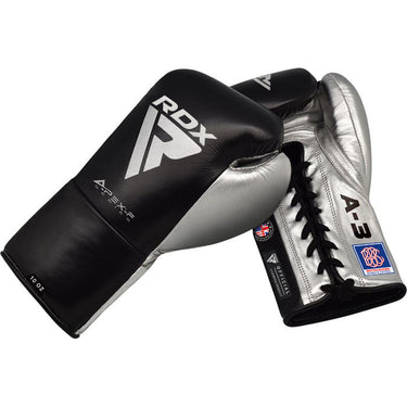 RDX A3 BBBofC Approved Professional Fight Boxing Gloves#color_black