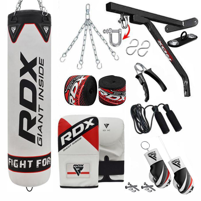 RDX F1 4ft / 5ft 14-in-1 Punch Bag with Bag Mitts Set-Unfilled-5 ft-14PC