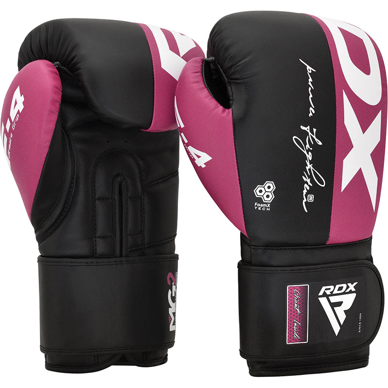 RDX F4 Boxing Sparring Gloves Hook & Loop#color_pink
