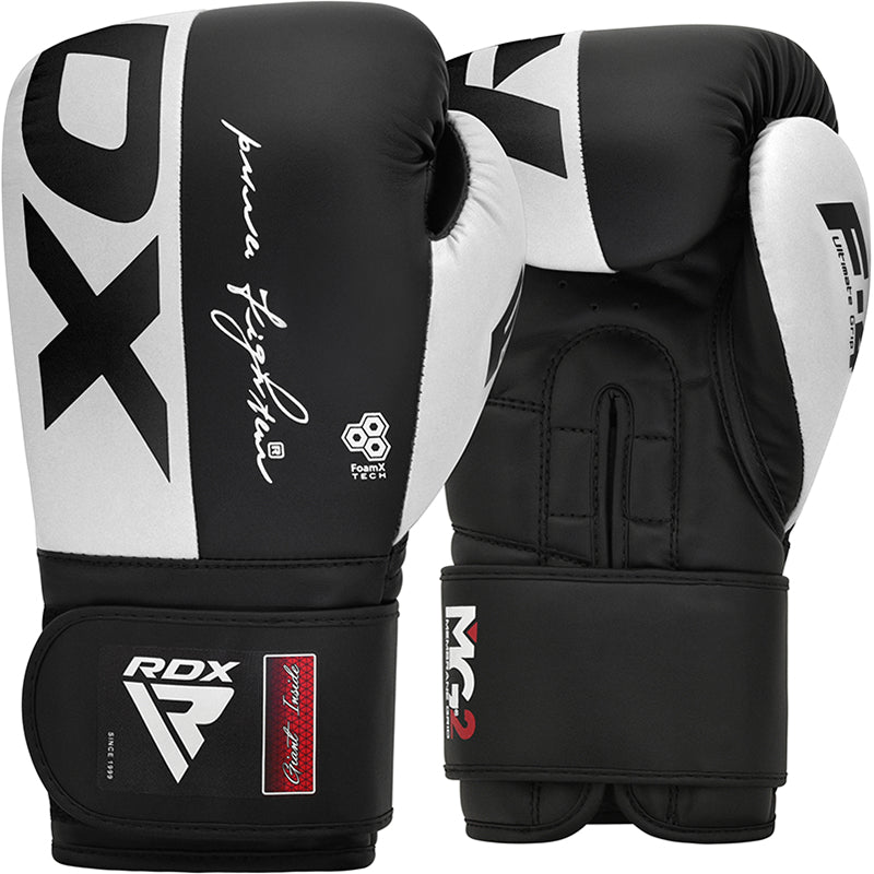 RDX F4 Boxing Sparring Gloves Hook & Loop#color_black