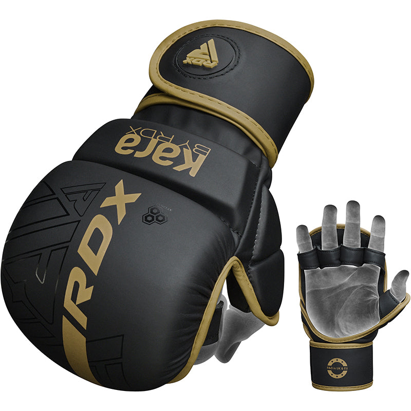 RDX F6 KARA MMA Sparring Gloves 7oz#color_golden